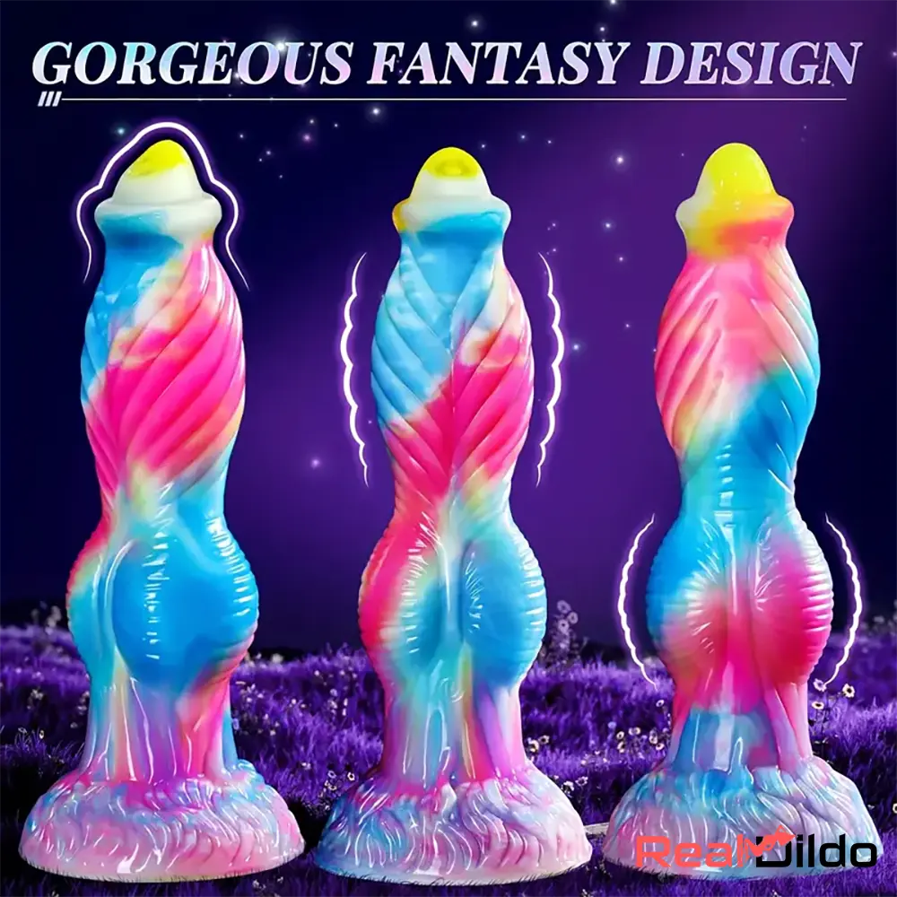 10.2in Odd Big Soft Silicone Monster Thrusting Vibrating Real Dildo Real Dildo