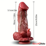9.05in Dragon Vibrating Thrusting Big Silicone Soft Dildo Adult Cock Toy Real Dildo