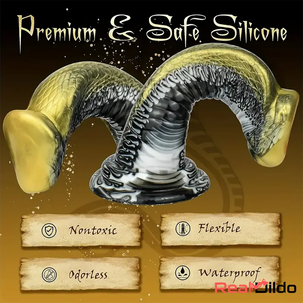 8.5in Big Silicone Soft Monster Animal Snake Dildo Adults Anal Sex Toy Real Dildo