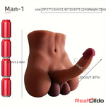 7.87in Premium Realistic Silicone Flexible Dildo Sex Torso Adult Sex Toy - Real Dildo
