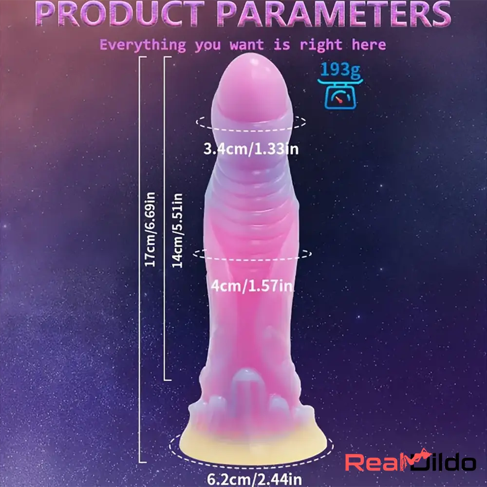 High-Quality Night-Glowing Liquid Silicone Fantasy Monster Uncut Dildo Real Dildo
