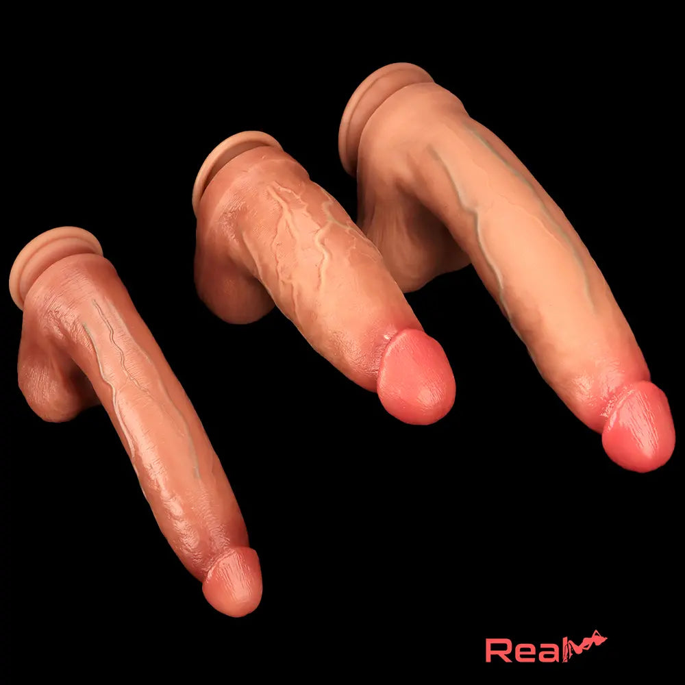 10.03in 9.25in 13in Soft Silicone Big Lifelike Real Dual Density Dildo Real Dildo