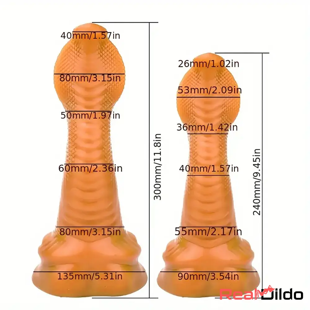 9.45in 11.8in Fantasy Animal Snake Penis Silicone Soft Dildo For Adults Real Dildo