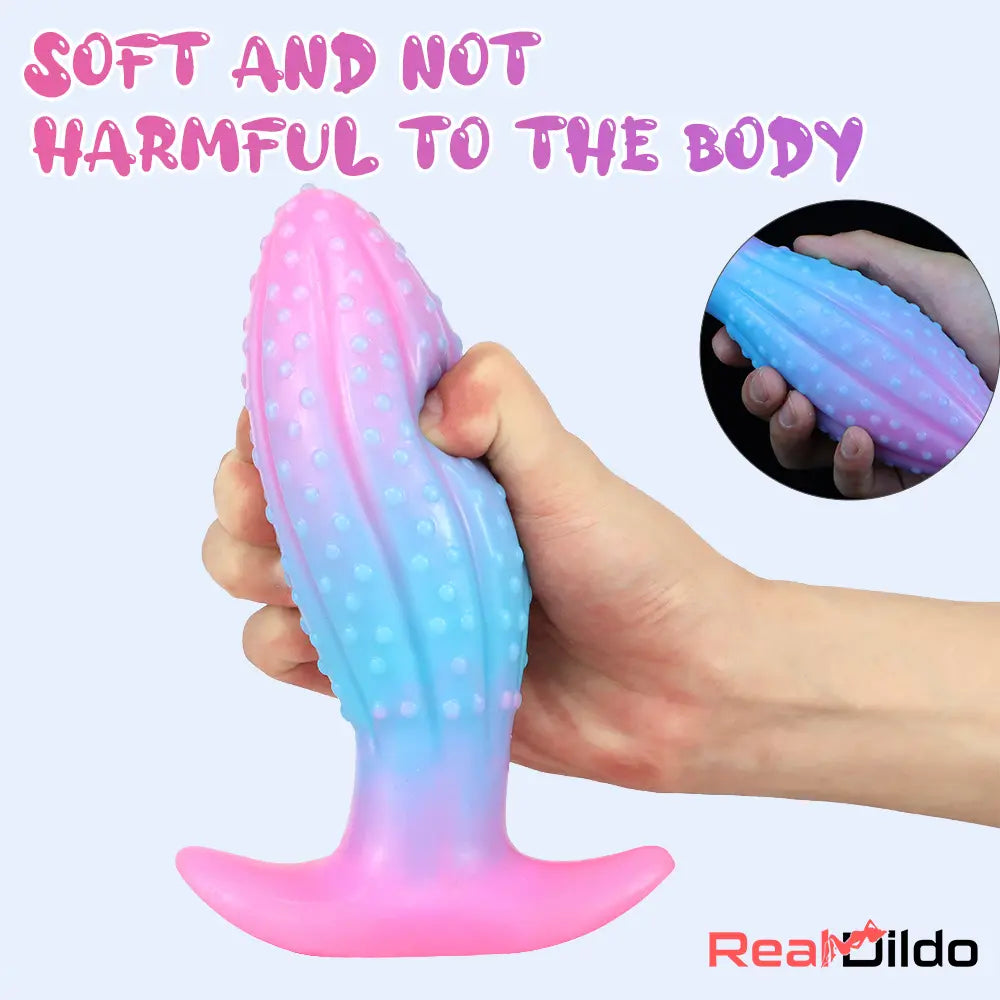 4.5in 5.67in 7.6in Silicone Soft Fluorescent Luminous Love Anal Plug Dildo - Real Dildo