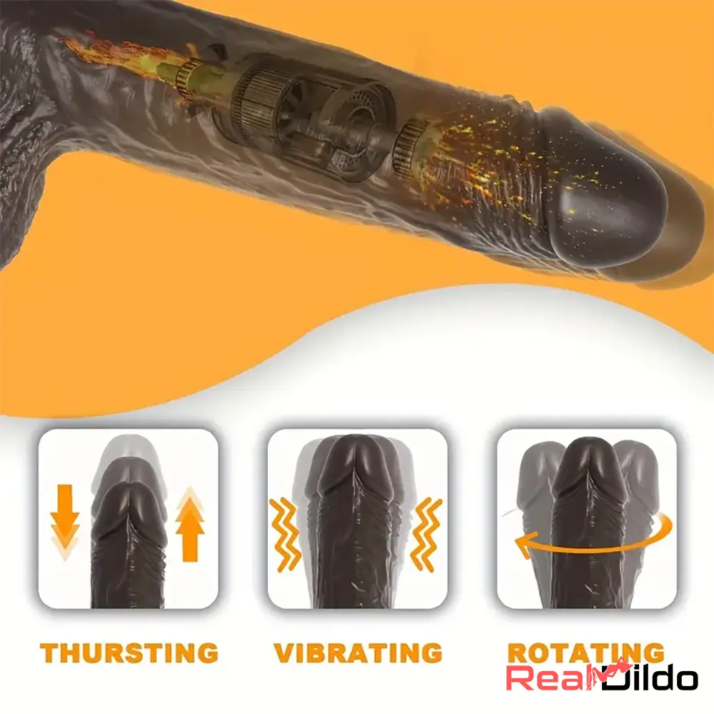 7.6in 8.66in Swing Vibrating Thrusting Big Silicone Soft Heated Auto Dildo Real Dildo