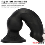 7.28in 7.48in 9.64in 10.62in 13in Big Black Silicone Dog Cock Animal Dildo Real Dildo