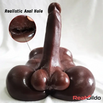 7.1in Silicone Flexible Dildo With TPE Sex Torso For Couples Lesbian Penis Real Dildo