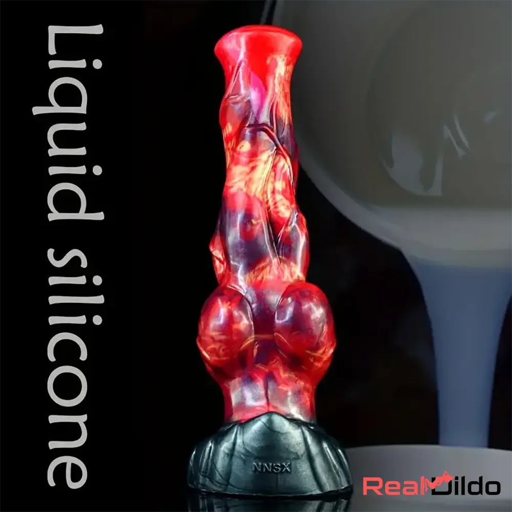 9.57in Animal Big Dog Silicone Soft Dildo With Strong Suction Pleasure Toy Real Dildo