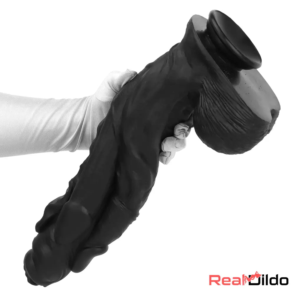 11.41in 12.6in 15in Super Big Silicone Soft Black Fantasy Massager Dildo Real Dildo