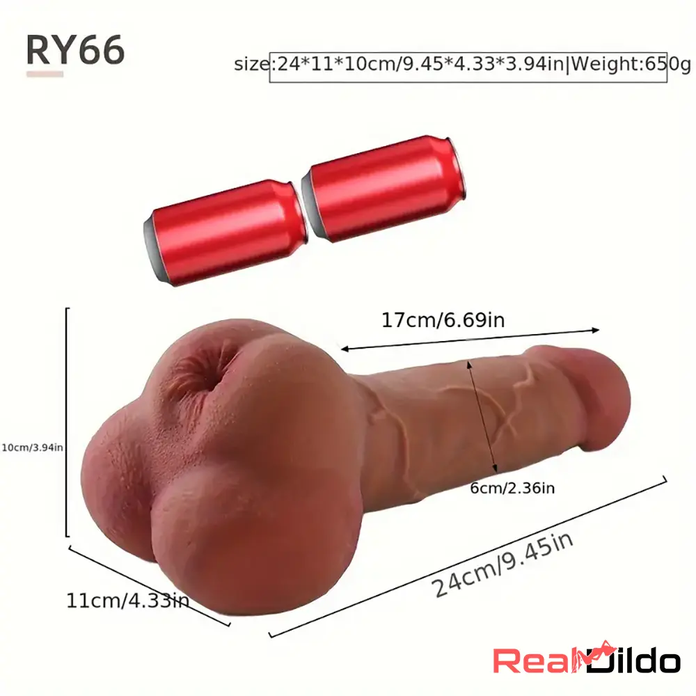 9.45in Silicone Real Soft Feeling Big Dildo Anal Pocket Pussy For Adults Real Dildo