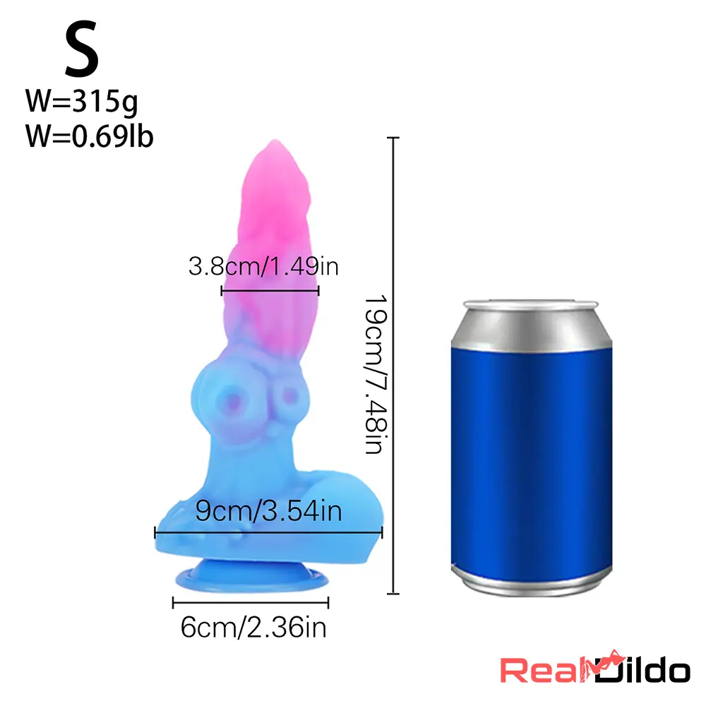 7.48in 8.46in 9.84in Fantasy Big Dog Penis Animal Silicone Soft Alien Dildo Real Dildo