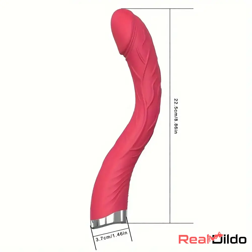 8.86in Big Curved Vibrating Automatic Dildo External Anal Opener Couples Real Dildo