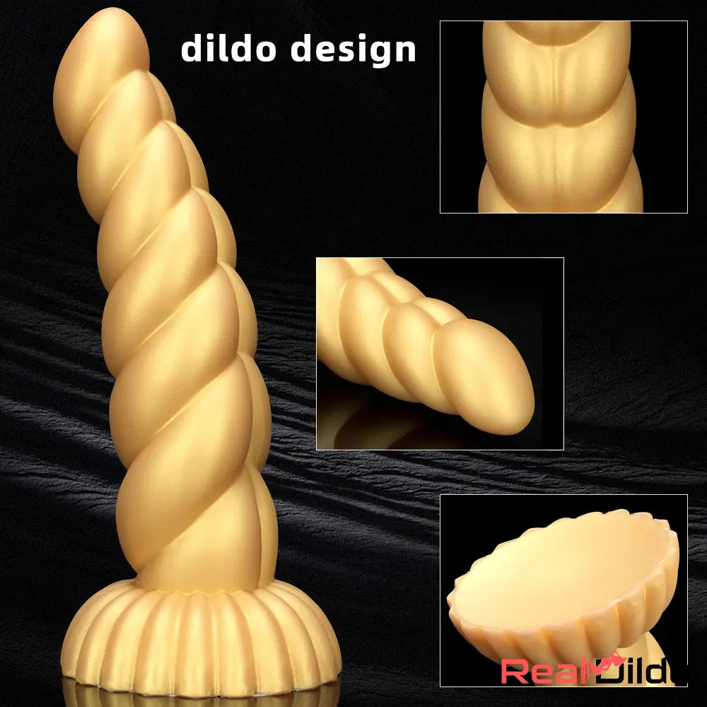 5.51in 7.87in 10.23in Gold Silicone Soft Fantasy Alien Dildo For Anal Orgasm Real Dildo