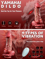 9.05in Dragon Vibrating Thrusting Big Silicone Soft Dildo Adult Cock Toy Real Dildo