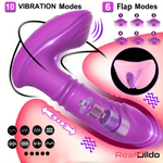 5.7in Automatic Thrusting Flapping Wearable Dildo G Spot Female Vibrator - Real Dildo