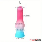 5.31in 7.09in 8.66in Odd Animal Dog Cock knot Silicone Thick Flexible Dildo - Real Dildo