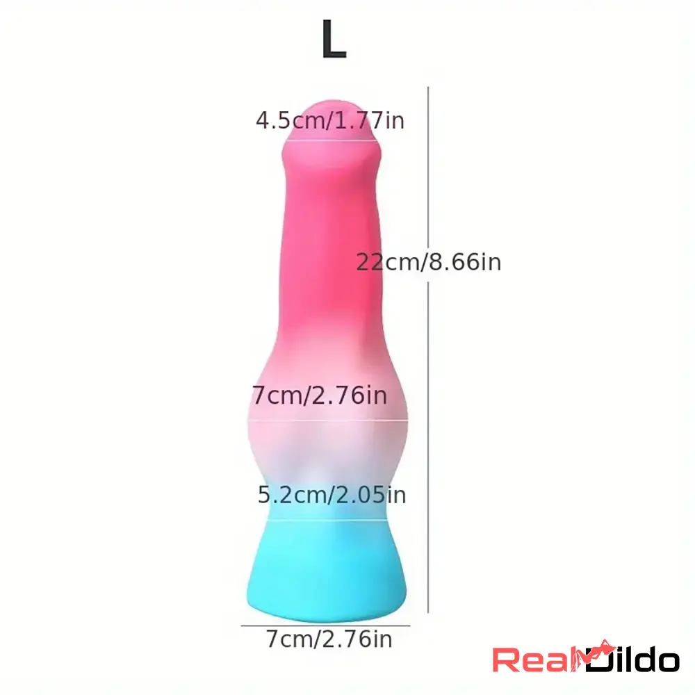 5.31in 7.09in 8.66in Odd Animal Dog Cock knot Silicone Thick Flexible Dildo - Real Dildo