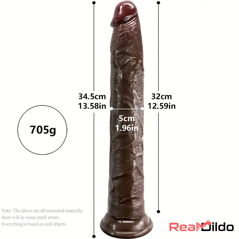 13.58in Realistic Large Long Silicone Soft Anal Dildo Masturbator Sex Toy - Real Dildo