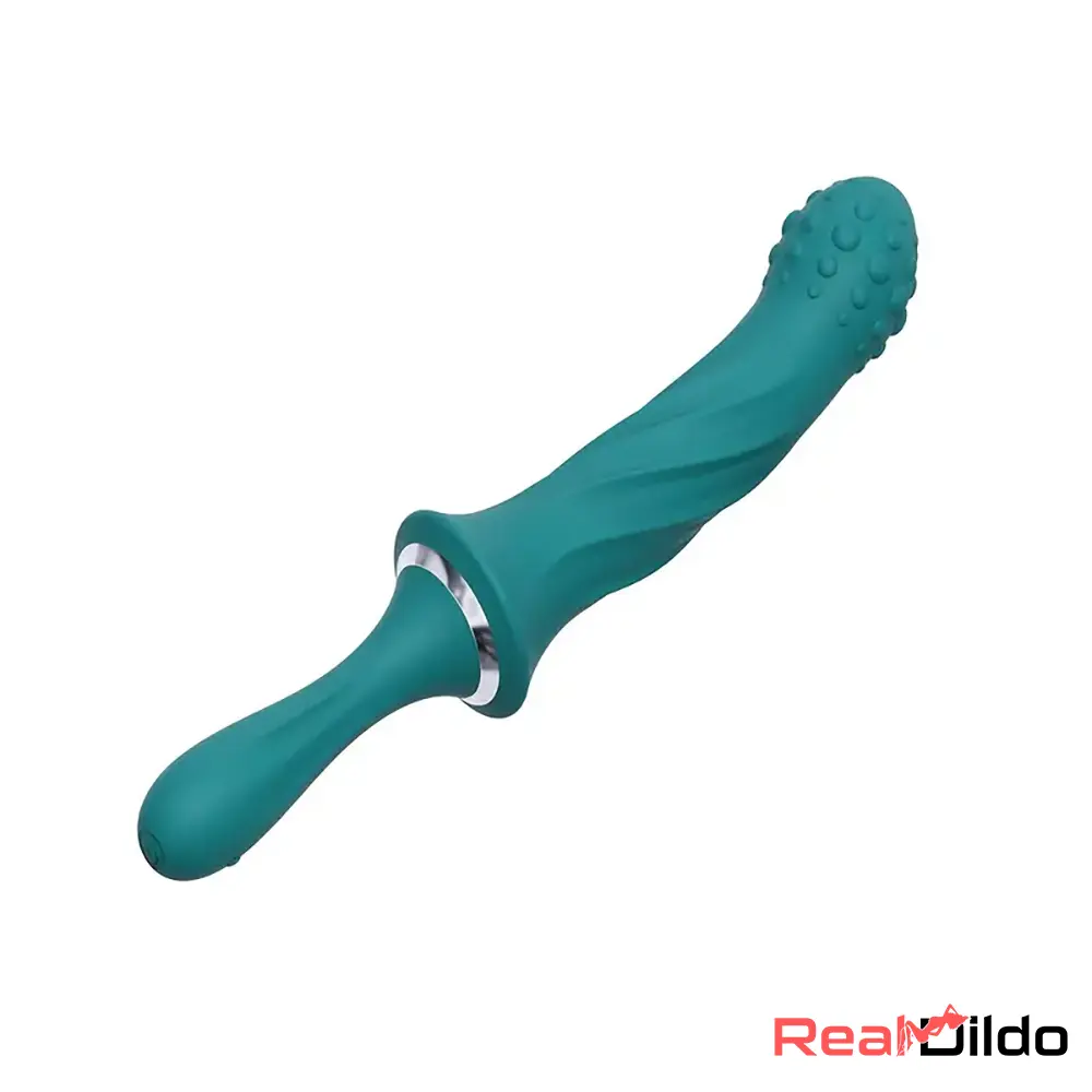 9.65in Silicone Soft Vibrating Sword Dildo With Handle G Spot Stimulator Real Dildo