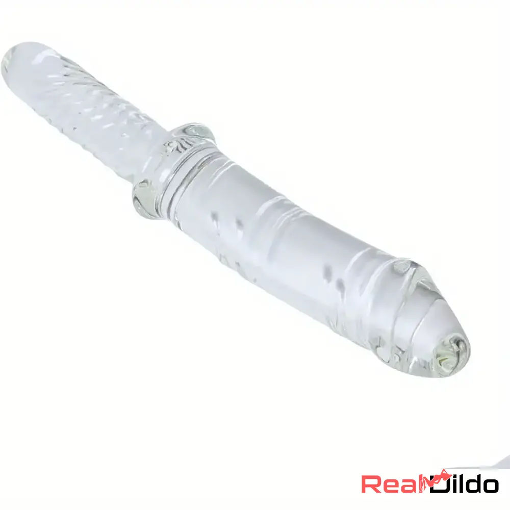 11.4in Realistic Clear Glass Crystal Dildo For Hands-Free G Spot Love Real Dildo