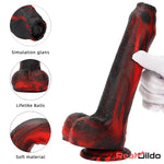 8.46in Large Uncut Silicone Soft Mixed Color Anal Dildo Adults Sex Toy Real Dildo
