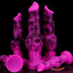 6.65in 7.63in 8.3in 9.25in 10.03in Odd Dog Knot Silicone Soft Real Dildo - Real Dildo