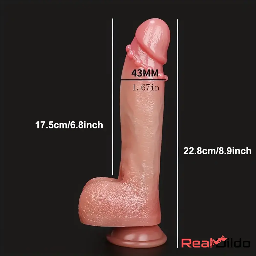 8.9in Realistic Large Silicone Soft Anal Dildo For Suction Cup Stimulation Real Dildo