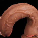 12.5in Realistic Lifelike Large Silicone Soft Dildo Female G-Spot Sex Toy Real Dildo