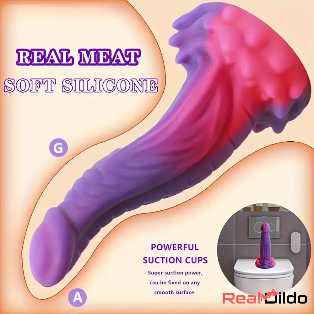 8.07in Fantasy Monster Silicone Soft Big Dildo For Women G-Spot Vagina - Real Dildo