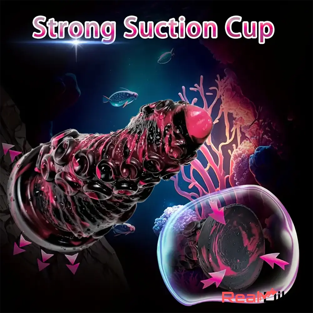 7.87in Fantasy Monster Octopus Tentacle Silicone Ergonomic Cock Dildo Real Dildo