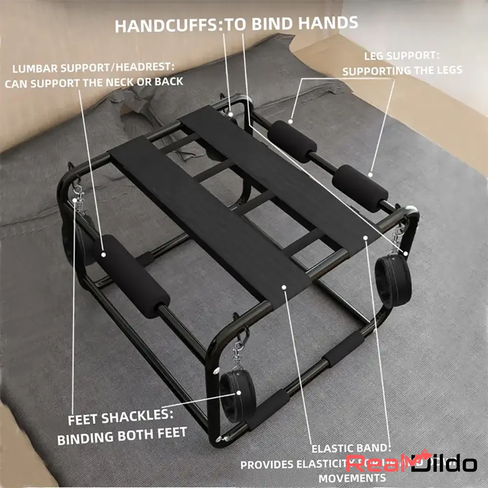 Ergonomic Multi-Functional BDSM Bondage Sex Love Dildo Chair - Real Dildo