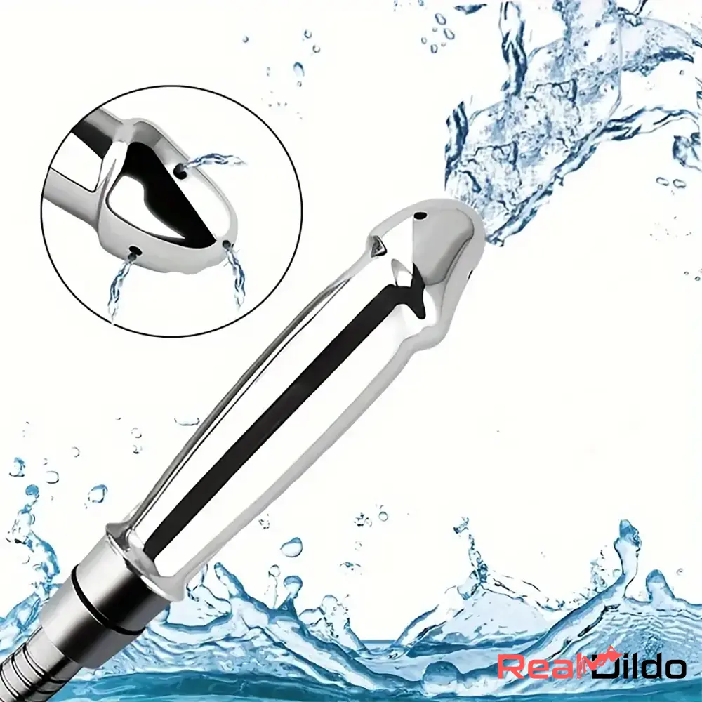 4.05in 4.92in Metal Enema Shower Small Dildo For G Spot Vaginal Cleaner Real Dildo