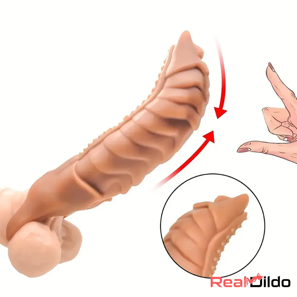 8.66in Wolf Head Silicone Cock Sleeve Big Dildo BDSM Sex Toy For Pleasure Real Dildo