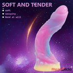 High-Quality Night-Glowing Liquid Silicone Fantasy Monster Uncut Dildo Real Dildo