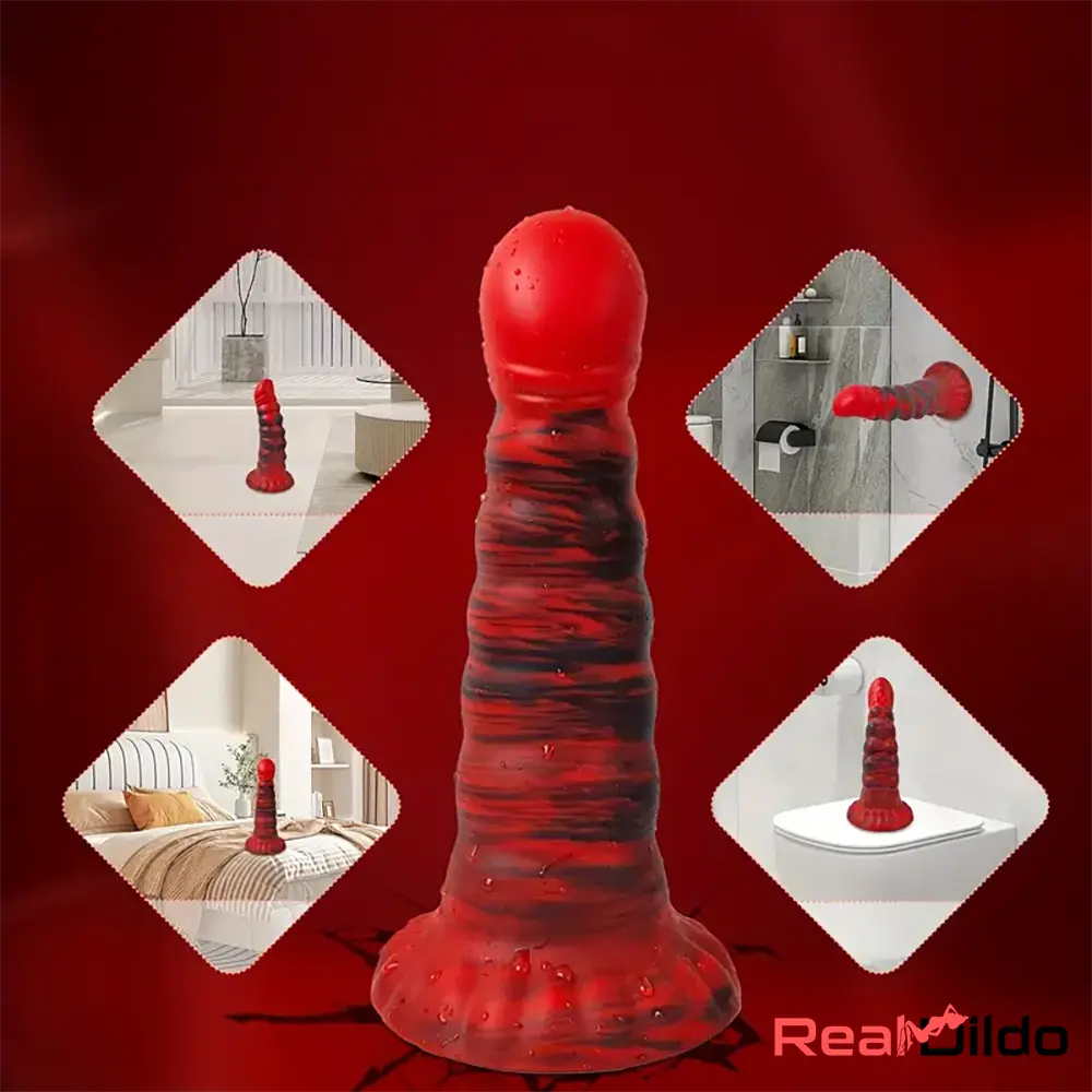 8.7in Fantasy Big Silicone Soft Fat Dildo For G-Spot Anal Hands-Free Play Real Dildo