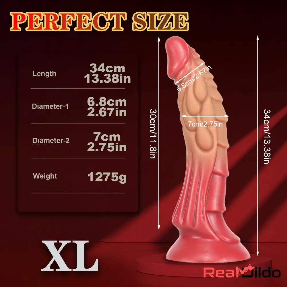 7.48in 9.45in 11.02in 13.38in Big Dragon Fantasy Silicone Soft Vaginal Dildo - Real Dildo