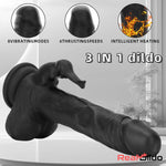 8.85in Elephant 3in1 Heating Thrusting Vibrating Remote Dildo Anal Sex Toy Real Dildo
