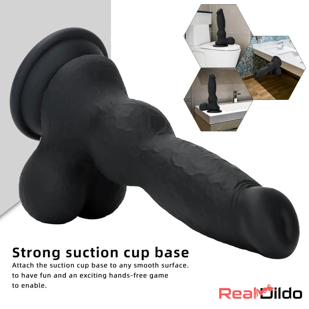 7.87in Silicone Soft Mixed Color Dog Cock Dildo For Women Sex Safety Real Dildo
