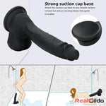 8.46in Premium Silicone Soft Mixed Color Dildo For Anal Sex Safety Toy Real Dildo