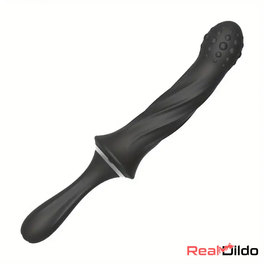 9.65in Silicone Soft Vibrating Sword Dildo With Handle G Spot Stimulator Real Dildo