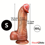 6.88in 8.07in Real Looking Silicone Flexible Suction Cup Dildo For Vagina - Real Dildo