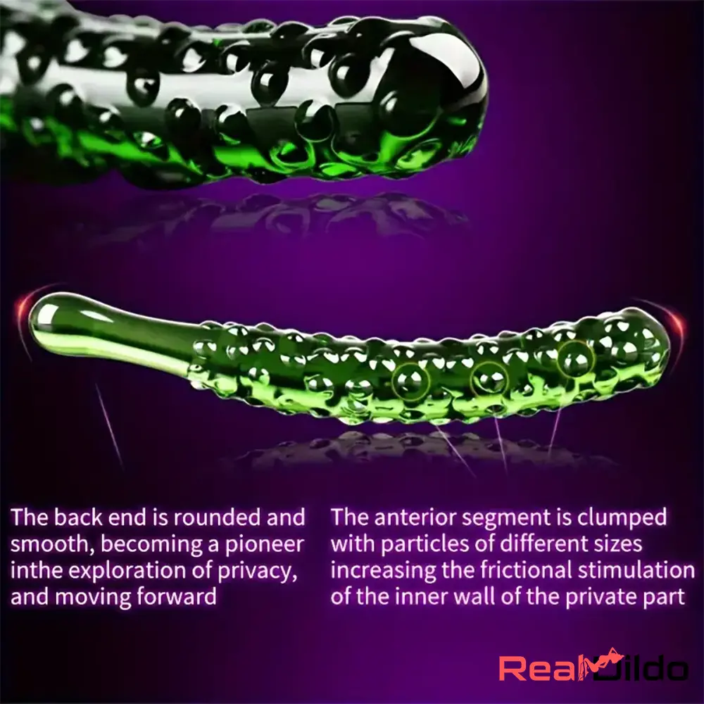 6.2in 7.5in 7.7in Discreet Colors Fruit Vegetable Crystal Glass Anal Plug Dildo Real Dildo