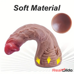 8.8in Real Looking Silicone Flexible Dildo For Women Couples Clit Real Dildo