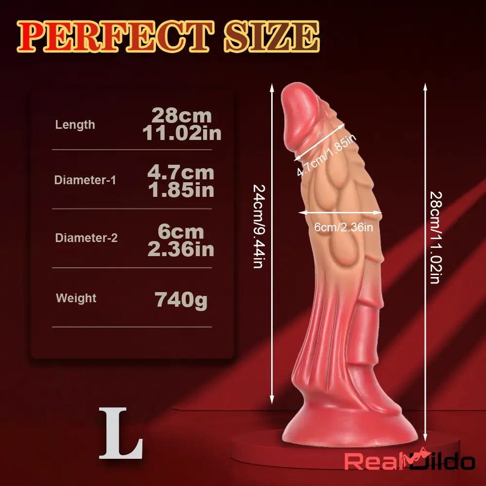 7.48in 9.45in 11.02in 13.38in Big Dragon Fantasy Silicone Soft Vaginal Dildo - Real Dildo