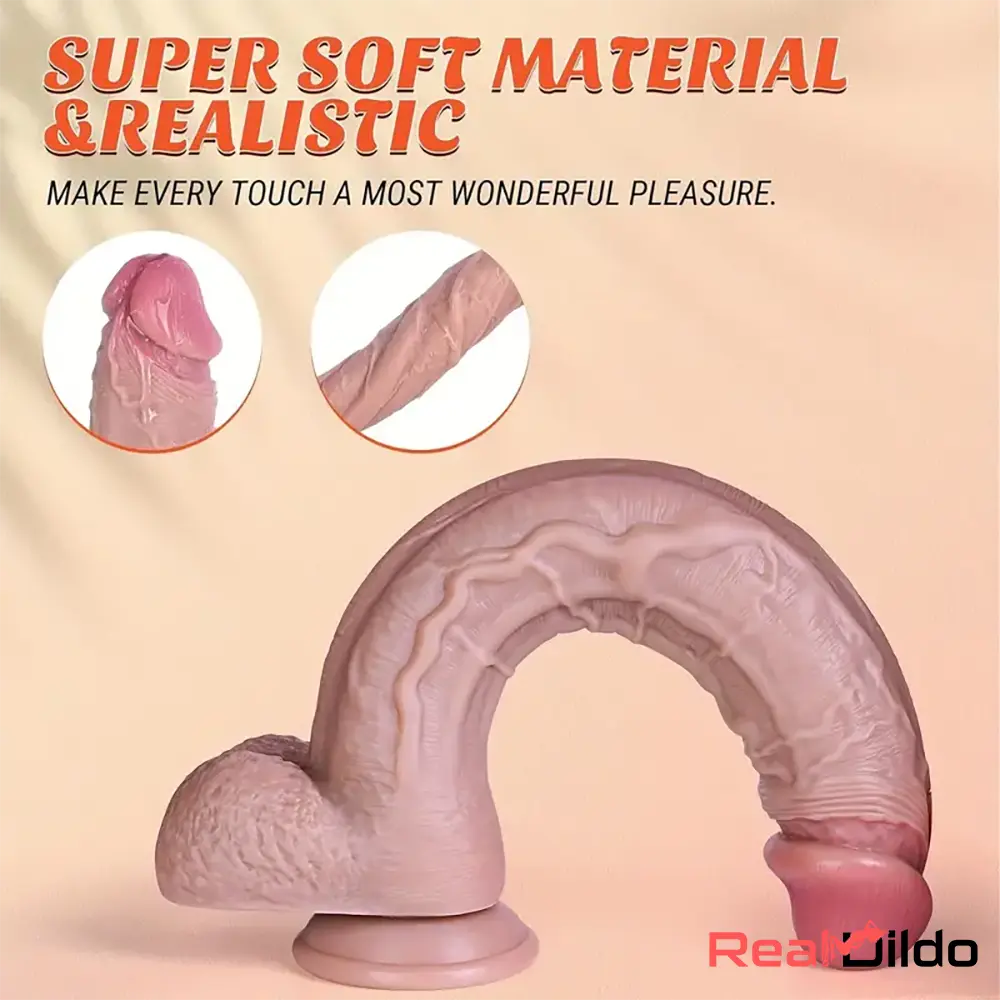 11.42in Realistic Large Silicone Soft Skin Feel Dildo Personal Sex Toy Real Dildo