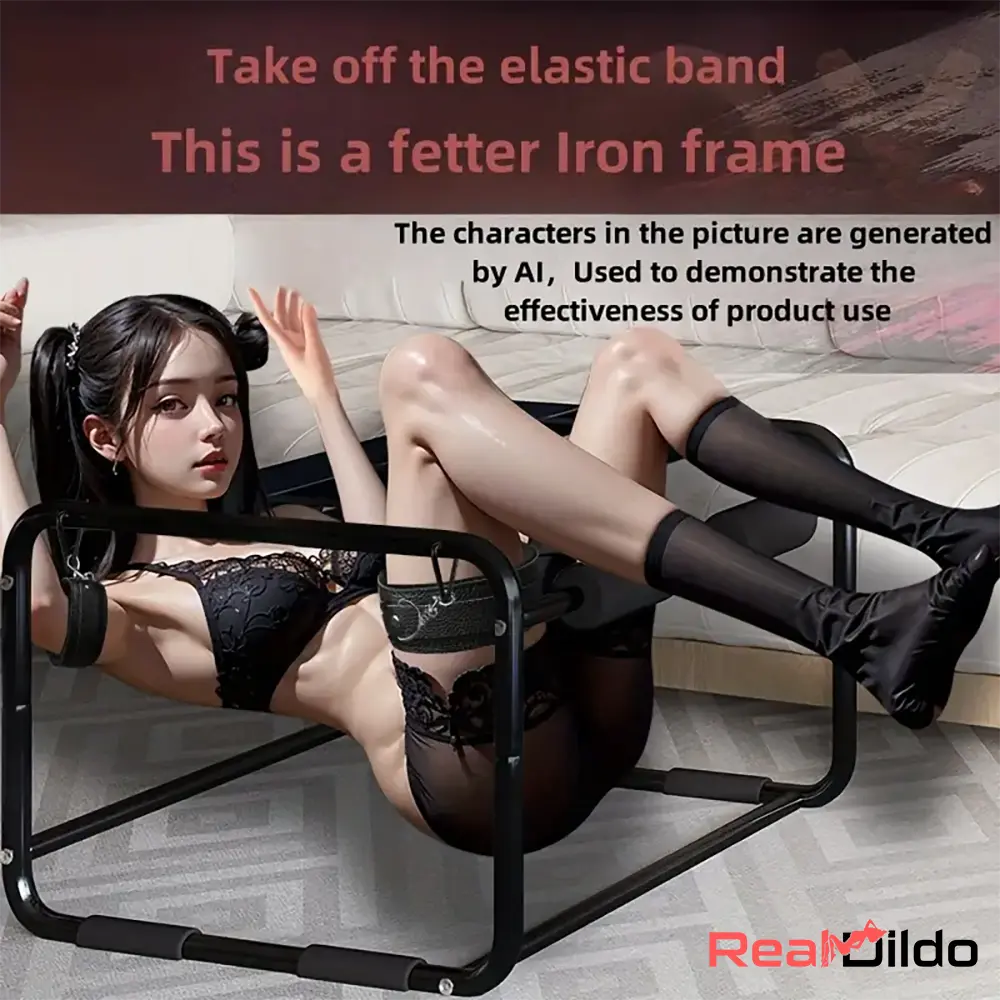 Ergonomic Multi-Functional BDSM Bondage Sex Love Dildo Chair - Real Dildo
