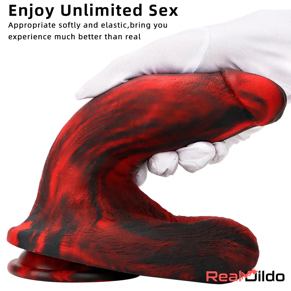 9.05in Large Thick Silicone Soft Mixed Color Dildo For Women Glans Penis Real Dildo