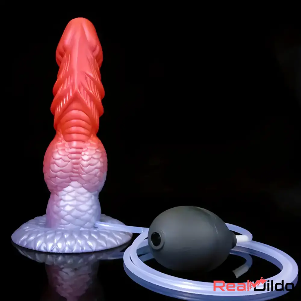 8.27in Fantasy Monster Squirting Dragon Big Silicone Soft Solo Play Dildo Real Dildo