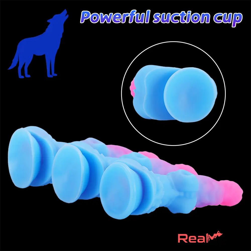 7.48in 8.46in 9.84in Fantasy Big Dog Penis Animal Silicone Soft Alien Dildo Real Dildo