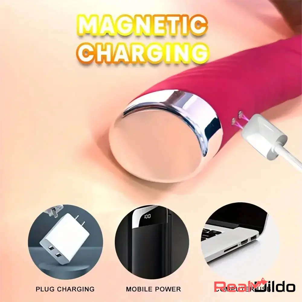 8.86in Big Curved Vibrating Automatic Dildo External Anal Opener Couples Real Dildo